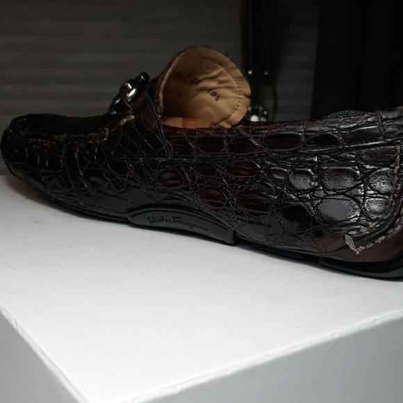 COPY - Salvatore Ferragamo brown crocodile Parigi loafers main image 5